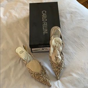 Carlo Fellini “Elena” beaded heel